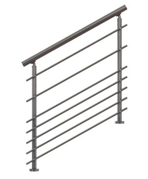 Garde Corps Escalier avec 7 lisses horizontales